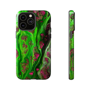 Toxic Green Ink Art iPhone Case (Protective) iPhone 14 Pro Max Glossy Phone Case