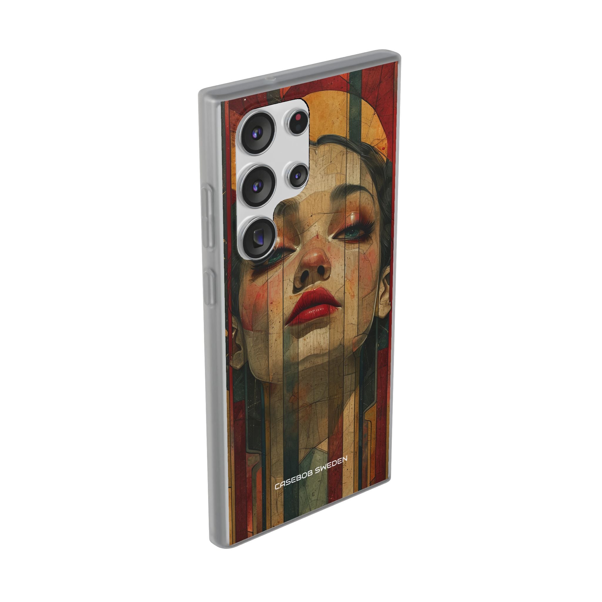 Bold Art Deco Portrait - Flexi Samsung S23 Phone Case