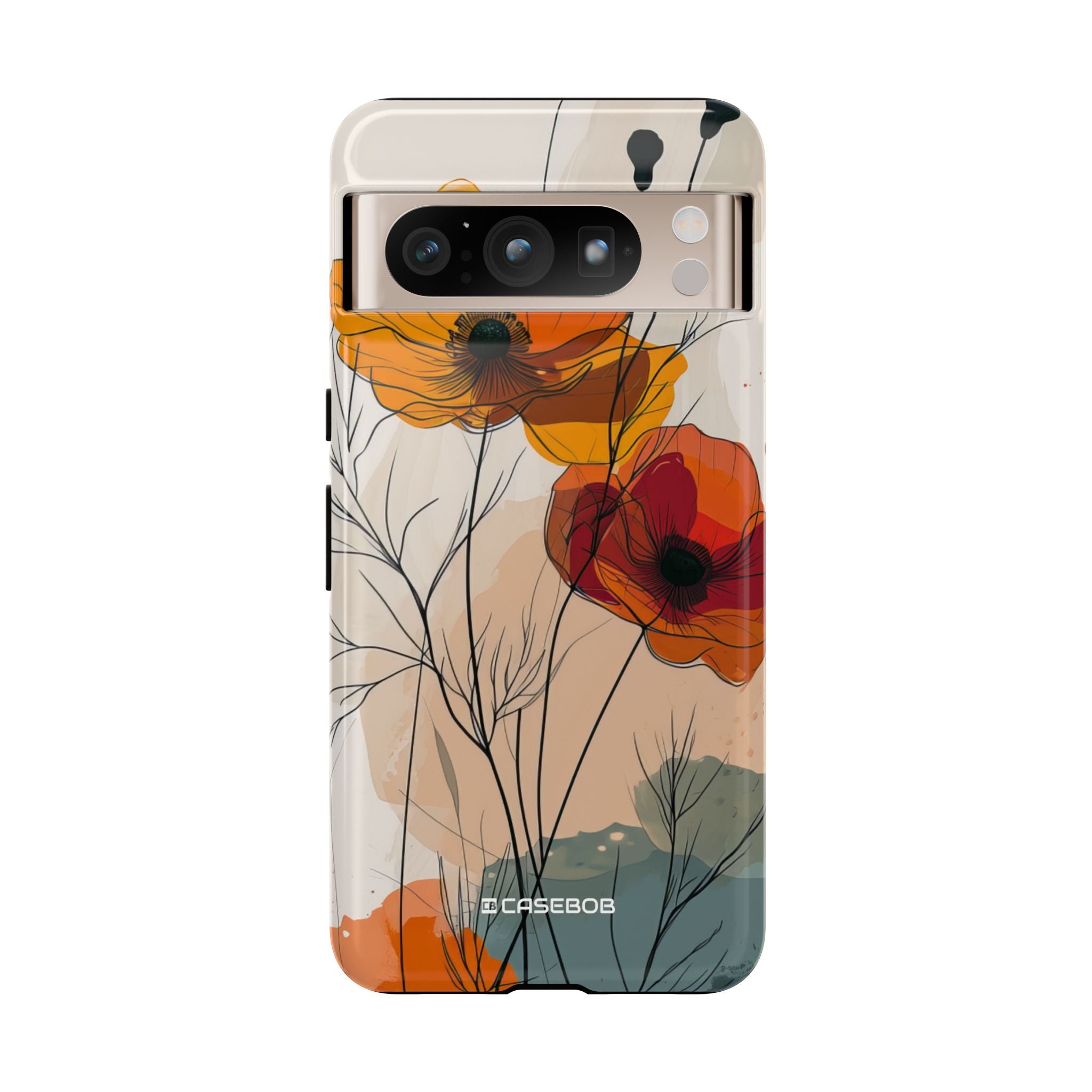 Fiery Floral Abstraction - Phone Case for Google Pixel