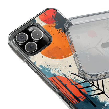 Orange Blue Splash - Clear Impact iPhone 16 Phone Case