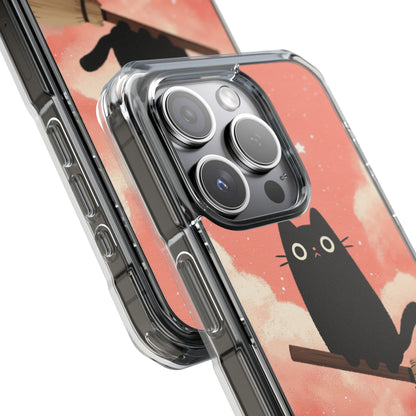 Cat Rides Broom iPhone Case - Impact