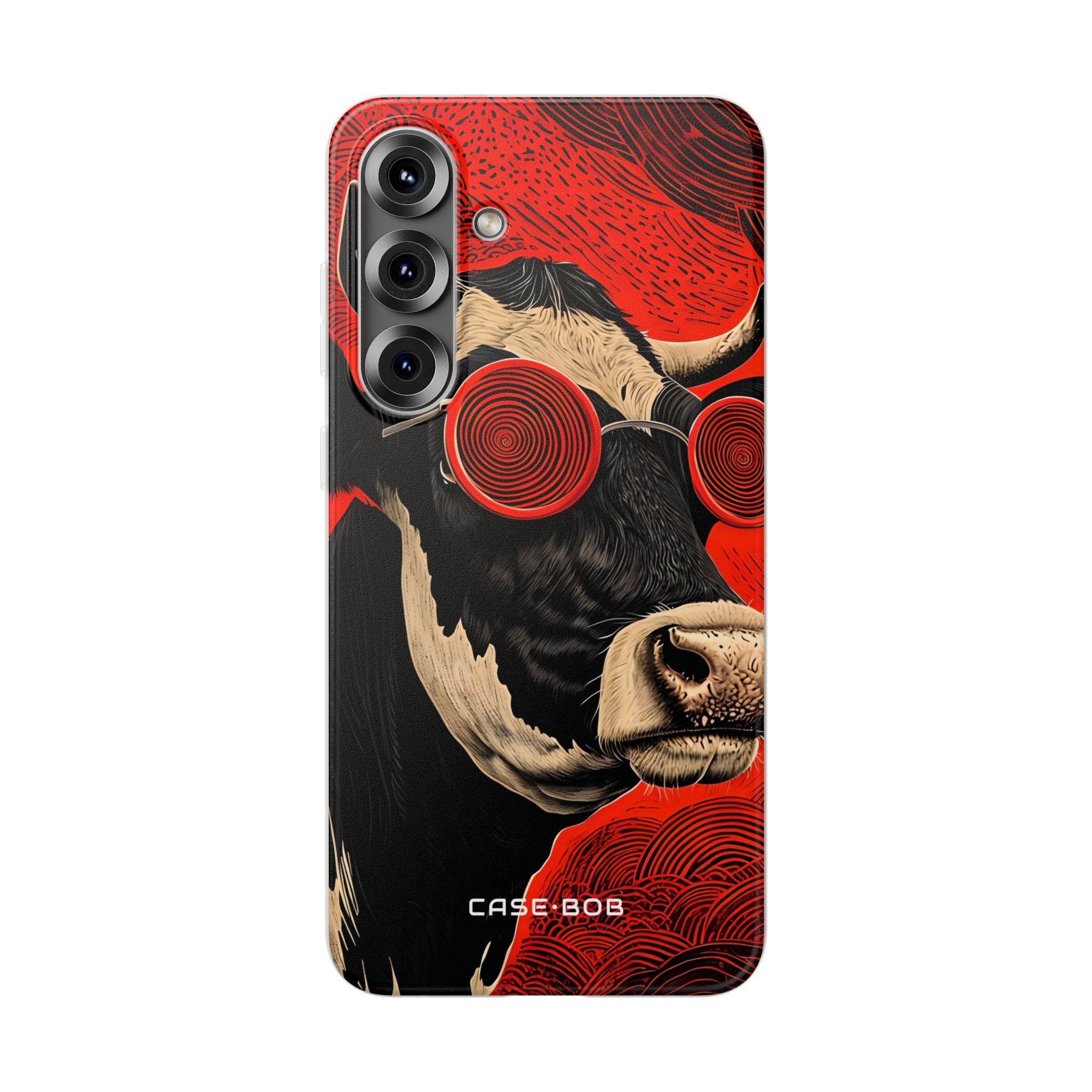 Hypno Cow Crimson Samsung S25 Plus Case - Soft