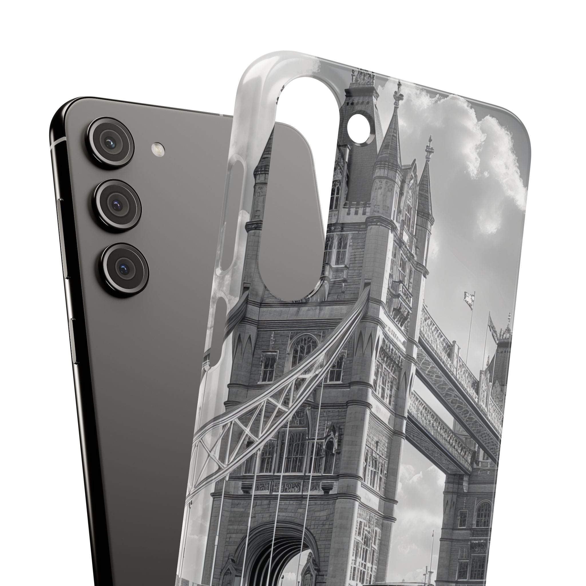 Tower Bridge Monochrome Architecture Study Samsung S23 - Slim Phone Case