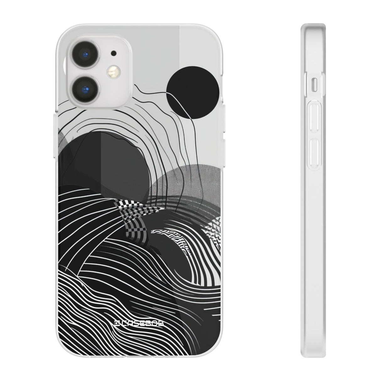 Monochrome Dynamics | Flexible Phone Case for iPhone