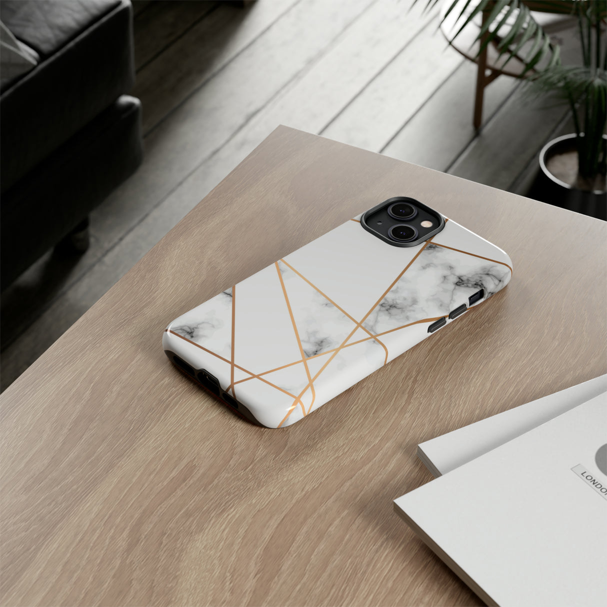 Marble Geometric - Protective Phone Case