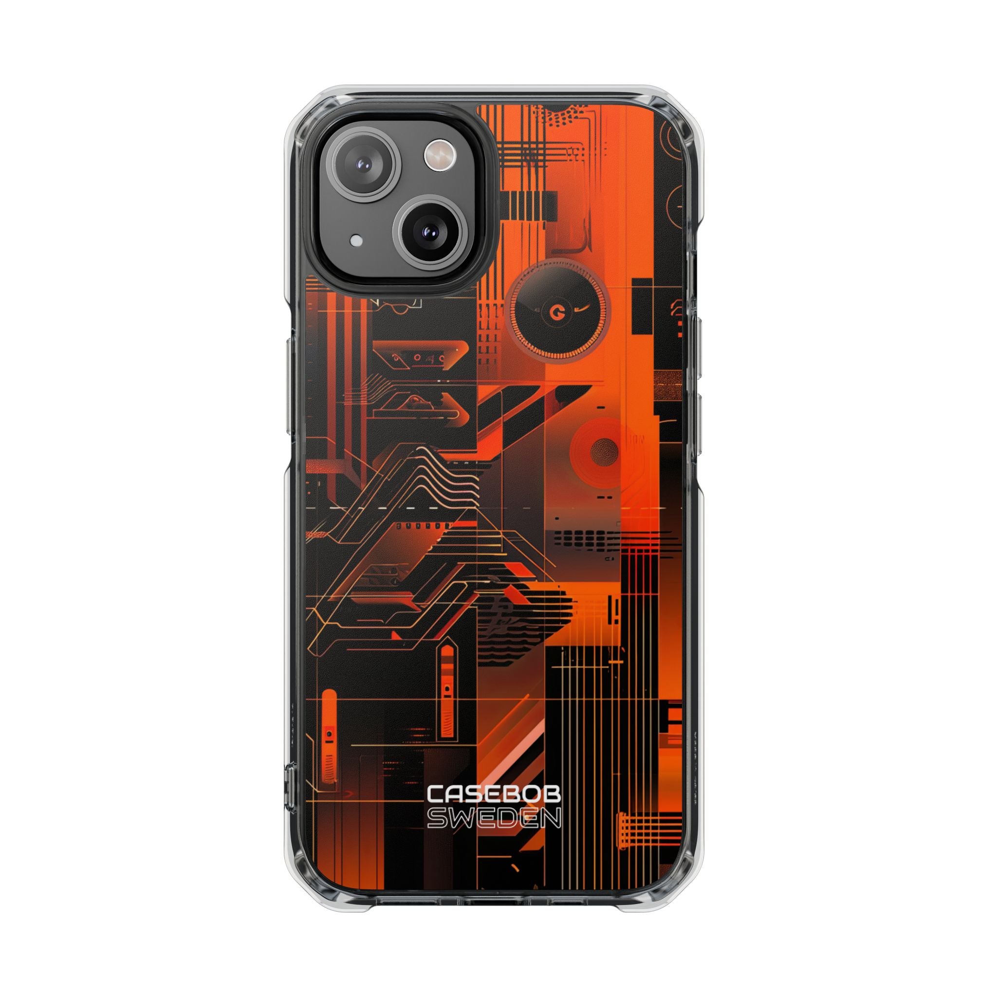 Orange Circuit Dreams iPhone 14 - Impact Clear+