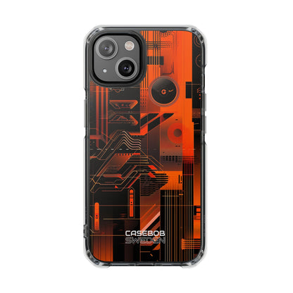 Orange Circuit Dreams iPhone 14 - Impact Clear+