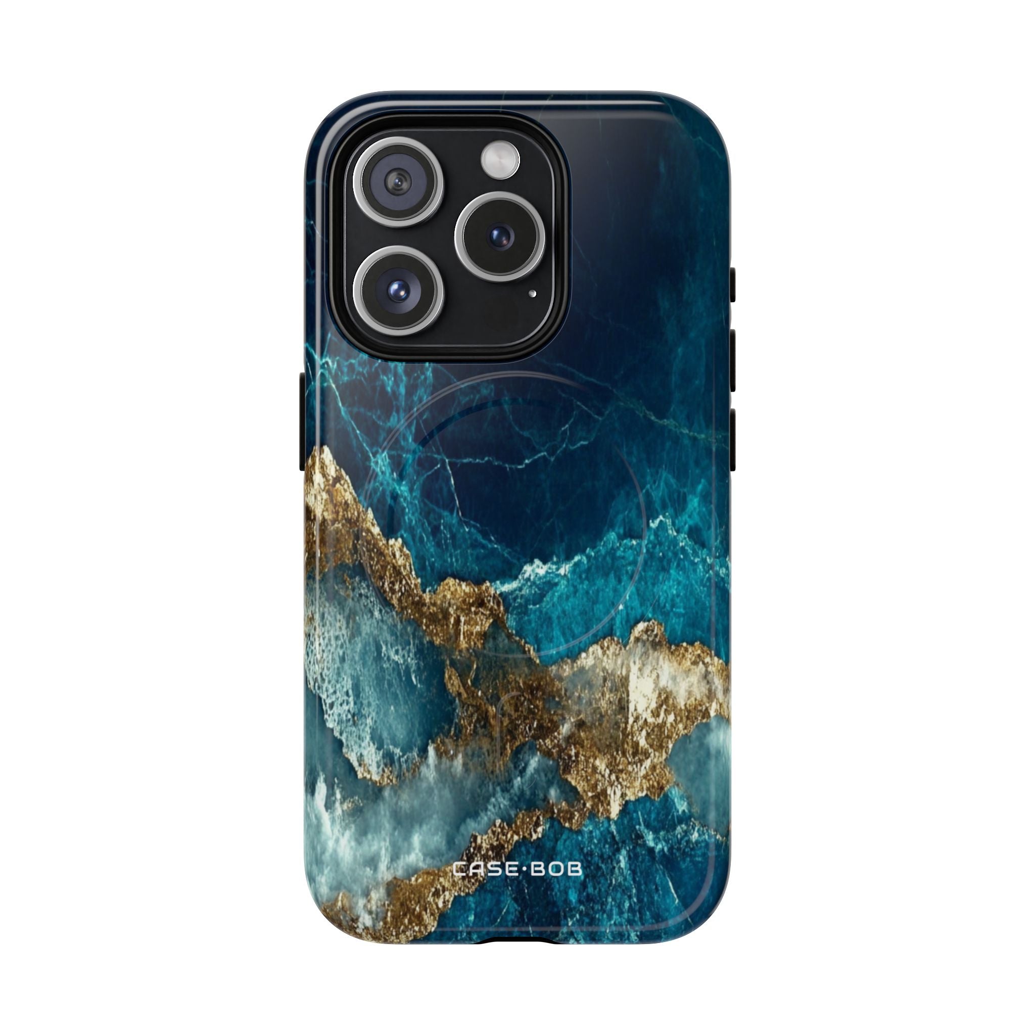 Jagged Gold Split iPhone 15 Pro Case - Tough+