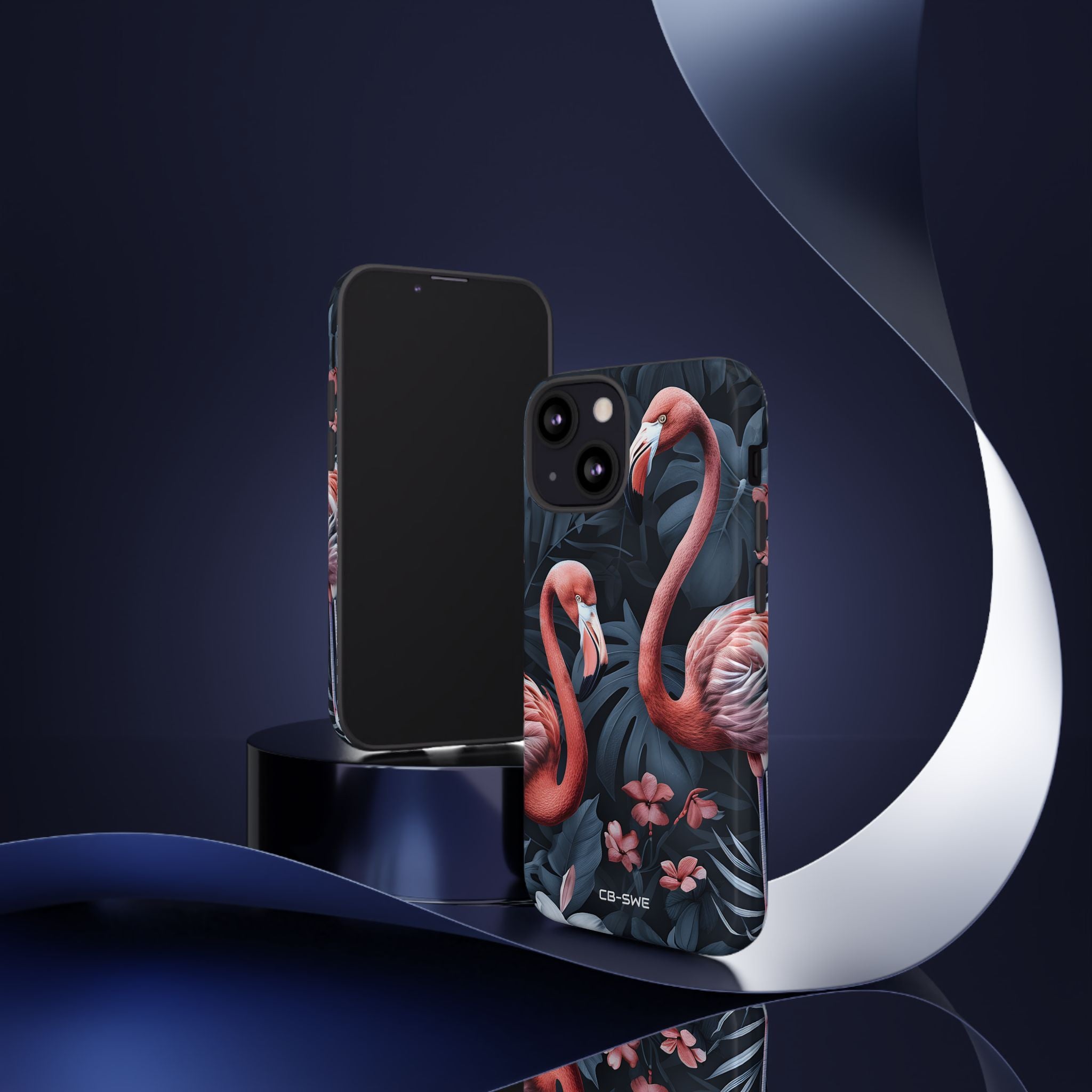 Flamingos Embrace Nature - iPhone Case