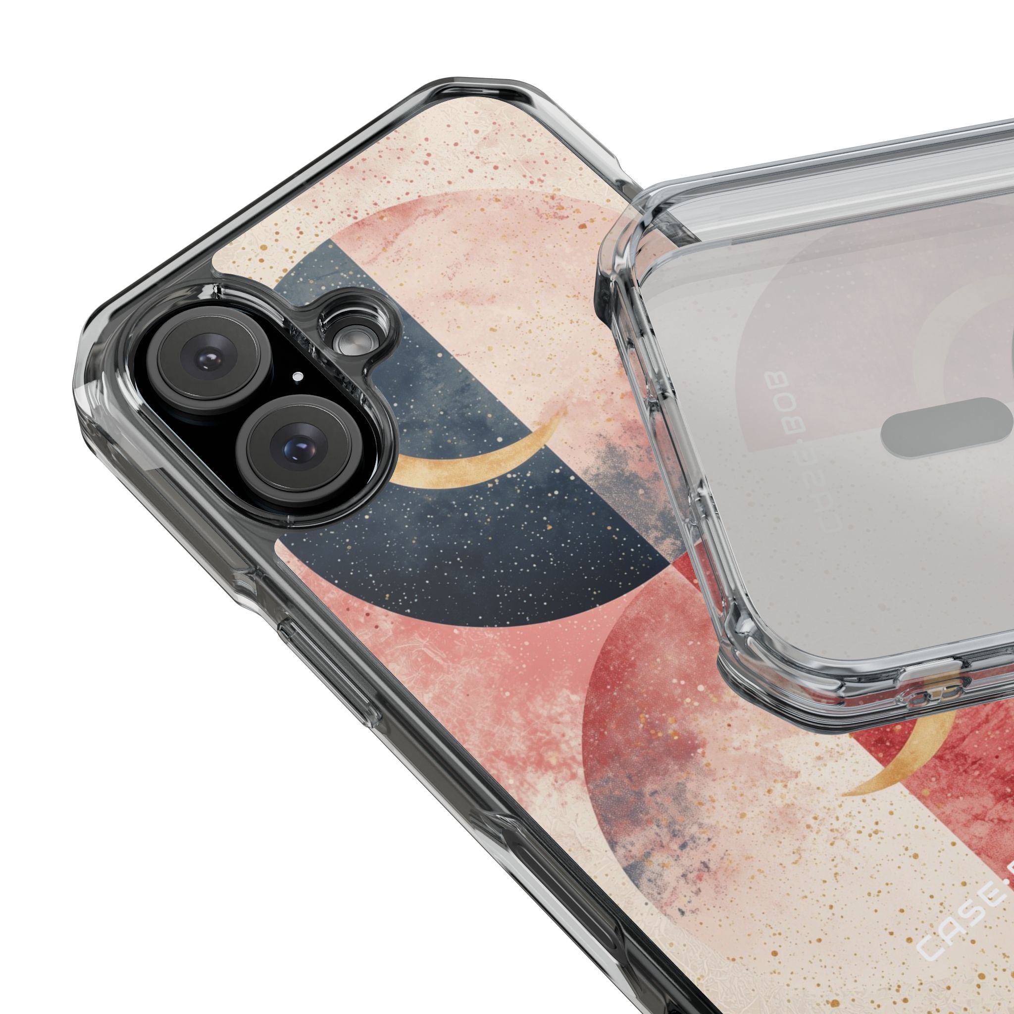 Golden Crescent Circles iPhone 16 Case - Impact