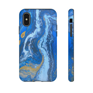 Acrylic Blue Gold - Protective Phone Case