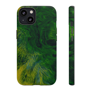 Dark Green Ink Art - Protective Phone Case