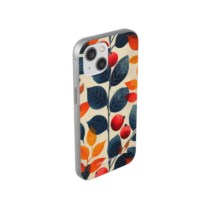 Autumn Nature Pattern - Flexi iPhone 14 Phone Case