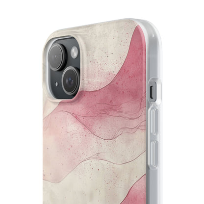 Crimson Waves iPhone 15 Plus Case - Soft