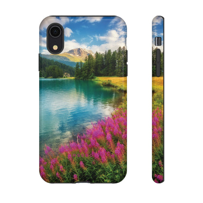 Azure Alpine Lake Phone Case - Protective Phone Case