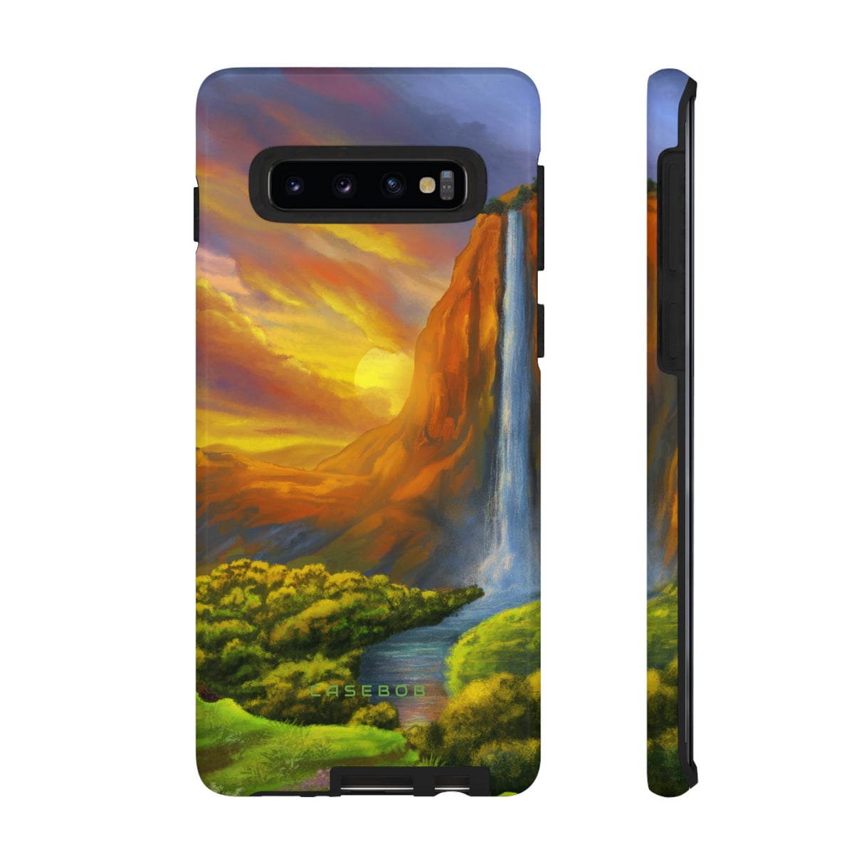 Fantasy Landscape with Waterfall - Protective Phone Case