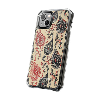 Vintage Paisley Elegance iPhone 14 - Clear Impact Phone Case