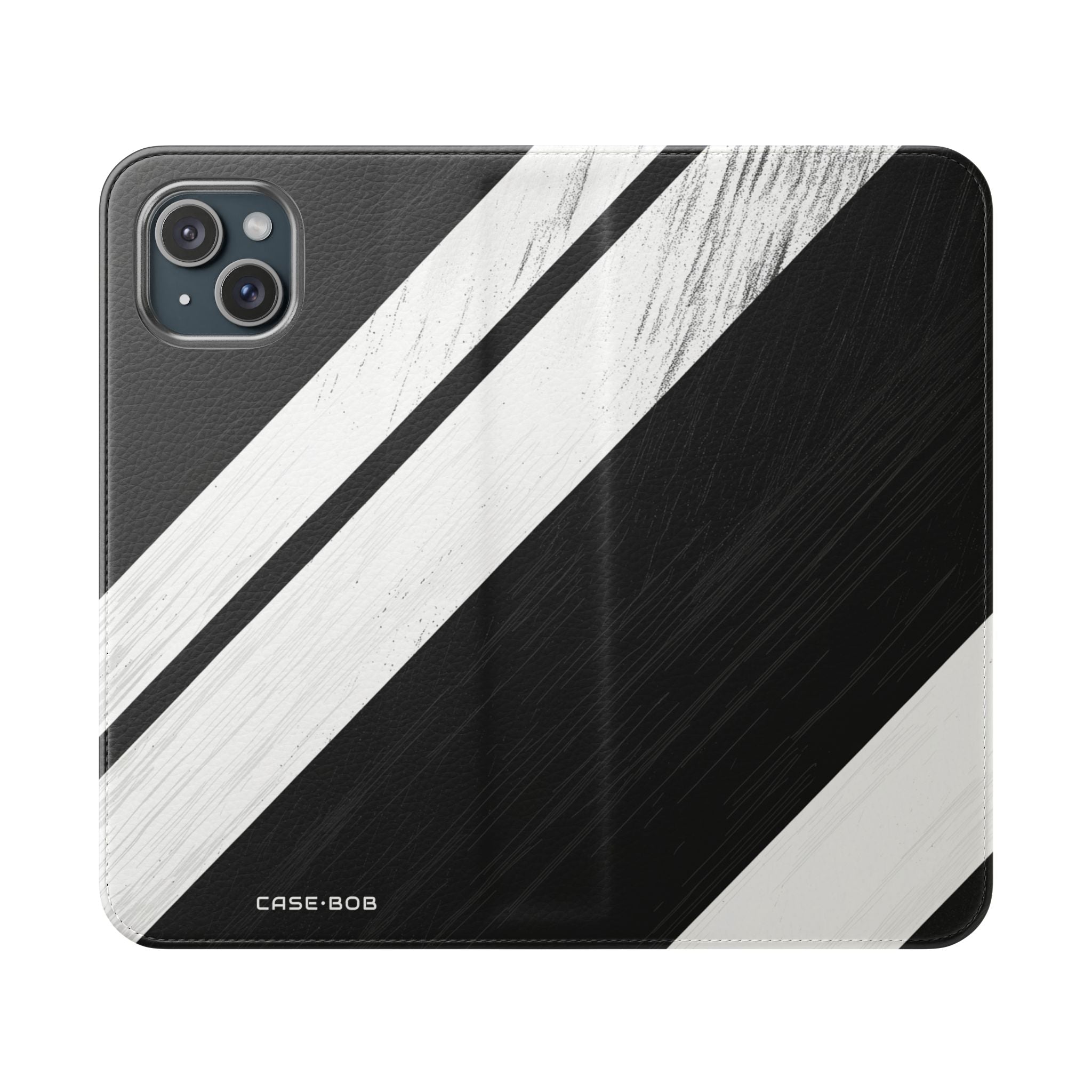 Striped Texture - iPhone 15 Plus Case - Wallet