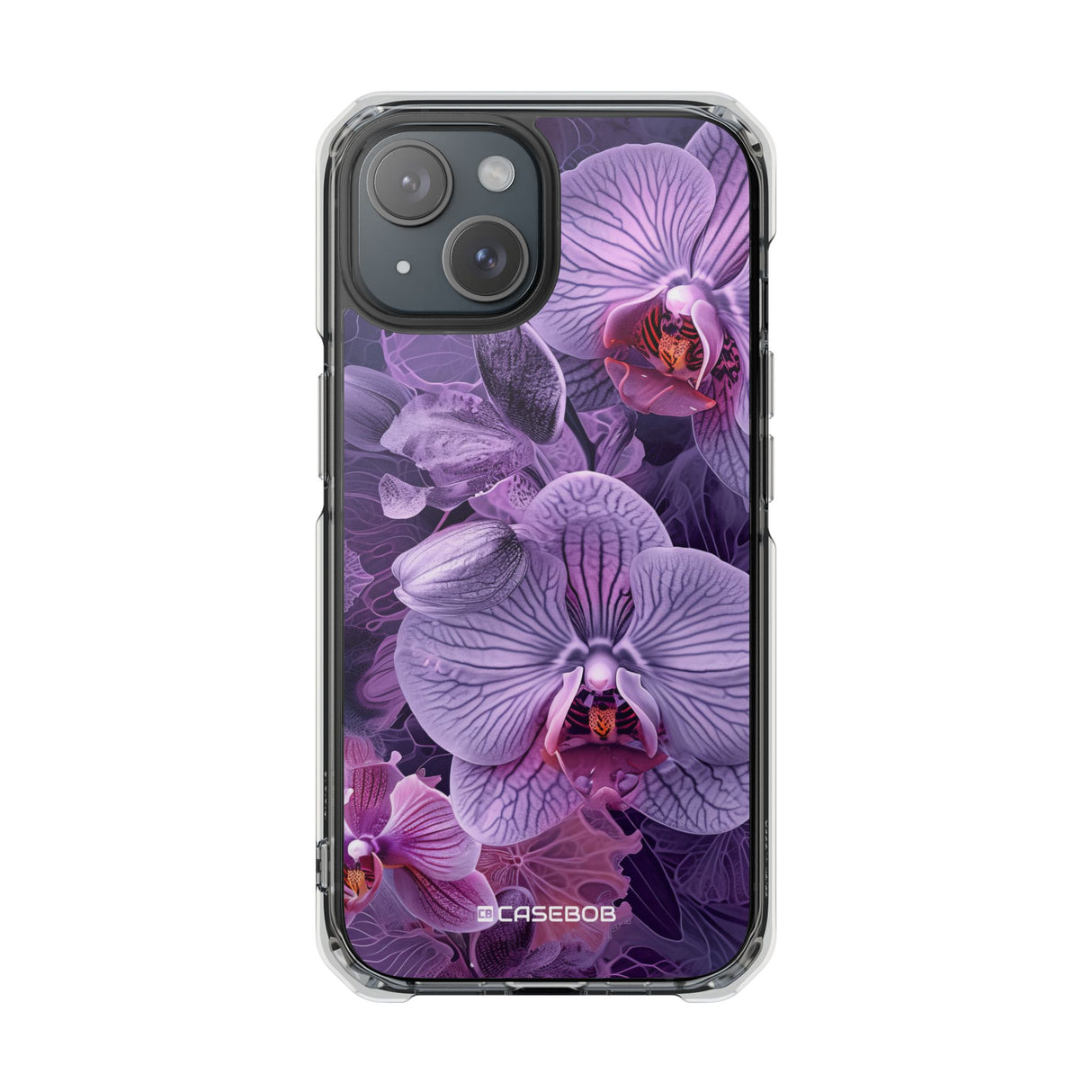 Radiant Orchid Design | Handyhülle für iPhone (Clear Impact Case – magnetisch) 