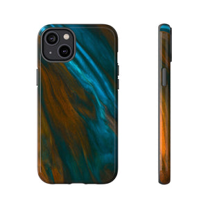 Neon Blue Ink Art iPhone Case (Protective) iPhone 14 Plus Glossy Phone Case