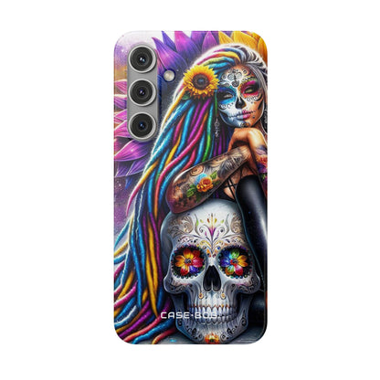 Sunflower Skull Glow Samsung S24 Plus Case - Soft