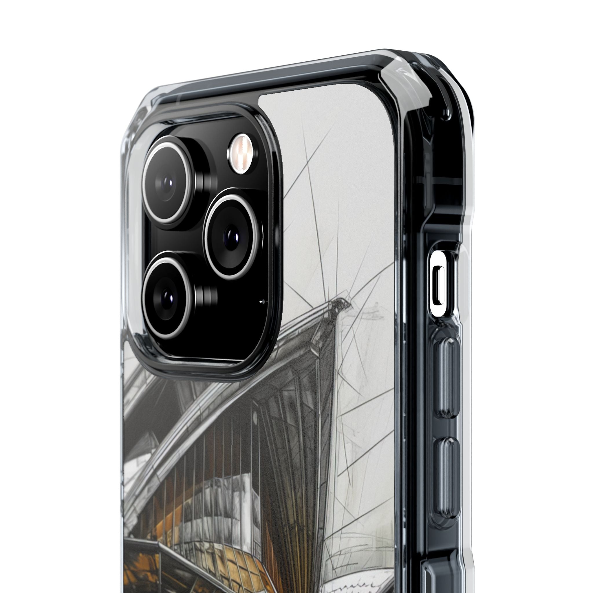 Architectural Curves in Line Formation iPhone 14 - Clear Impact Phone Case