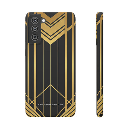 "Golden Art Deco Symmetry in Geometric Elegance" Samsung S21 - Slim Phone Case