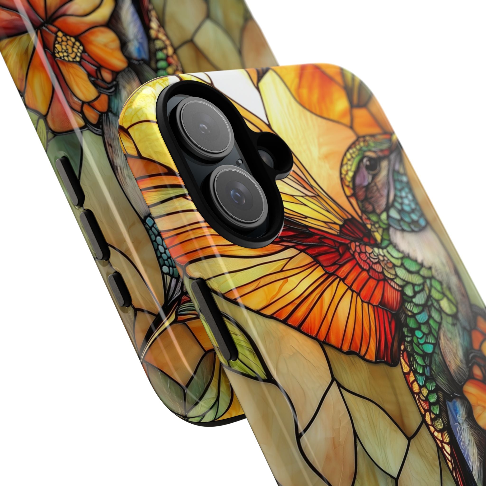Hummingbird Dances Among Flowers - iPhone Case