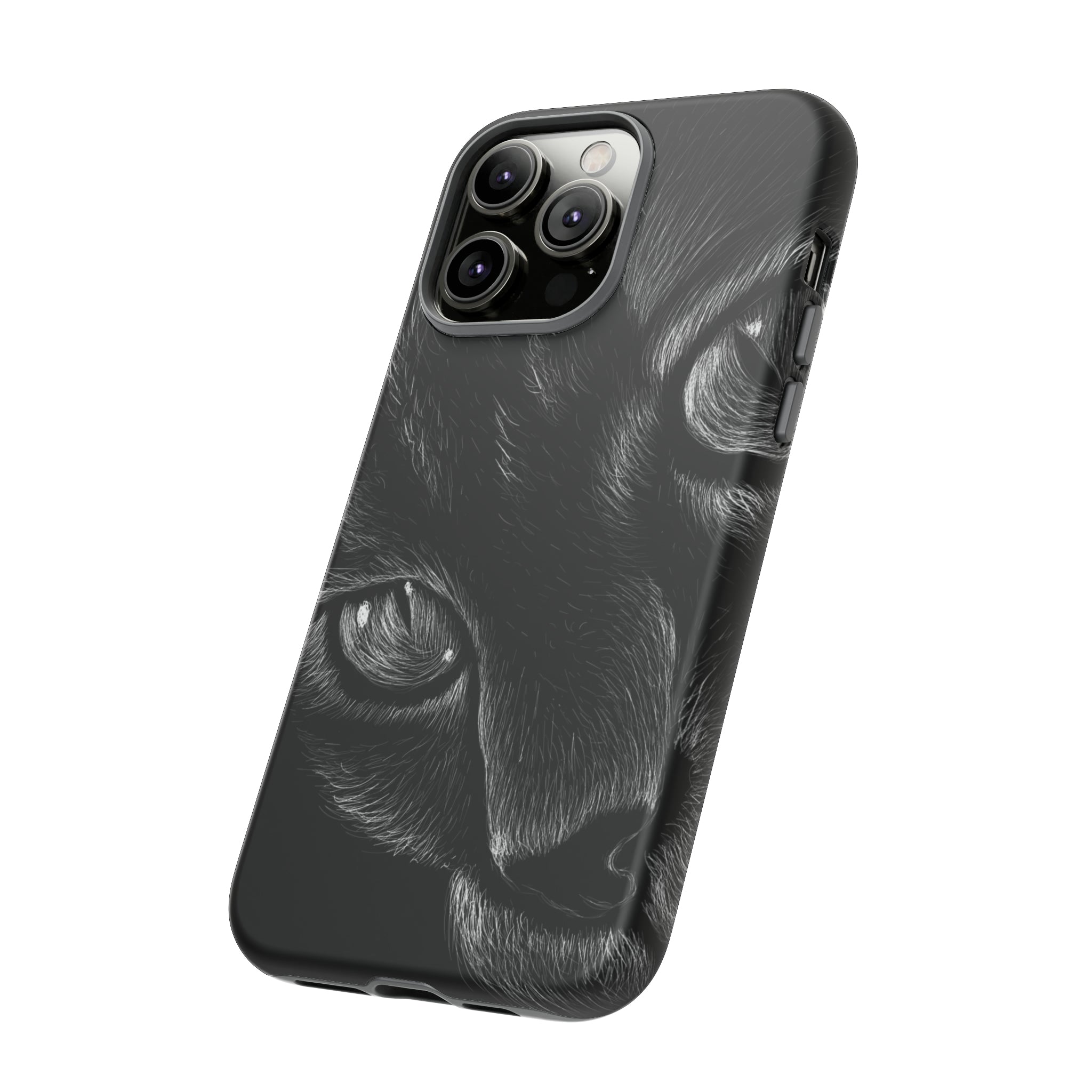 Pencil Drawing Cat - Protective Phone Case