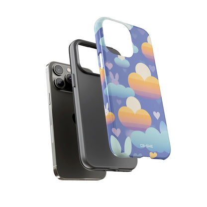 Bunnies Dance Among Clouds - iPhone Case