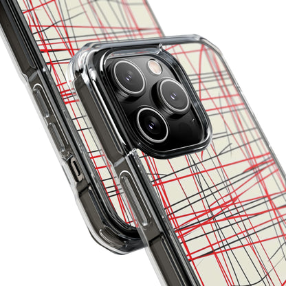 Crimson Wire Tangle iPhone 14 - Impact Clear+