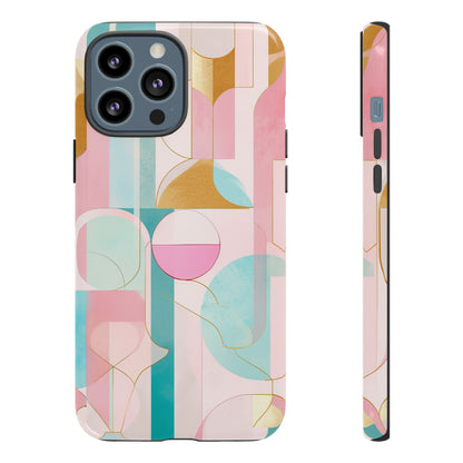 Deco Pink Geometric Fusion - Protective Phone Case