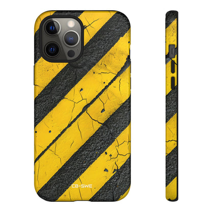 Cracked Hazard Lines - iPhone Case