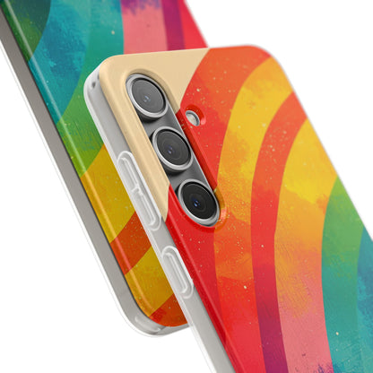 Textured Rainbow Arc Samsung S24 Plus Case - Soft