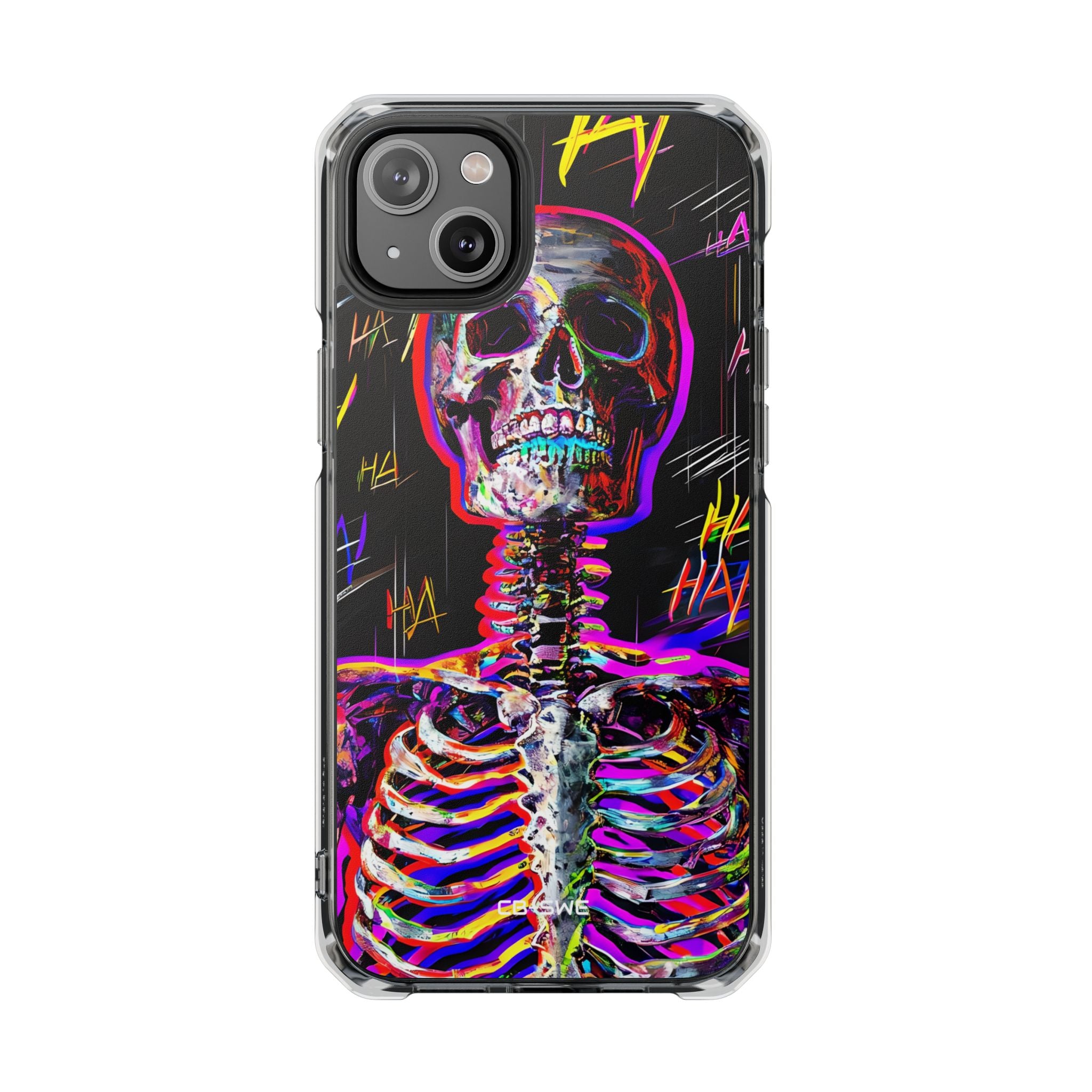 Neon Skeleton Chaos iPhone Case - Impact