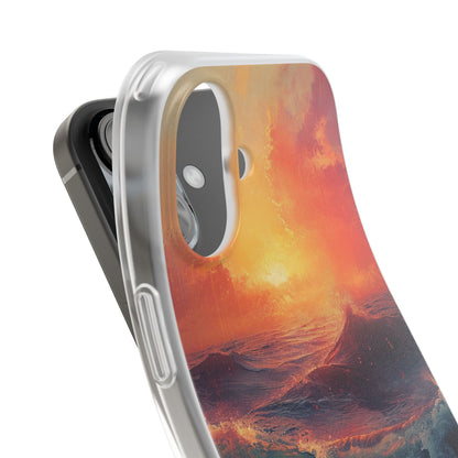 Ocean Sunset Waves - Flexi iPhone 16 Phone Case