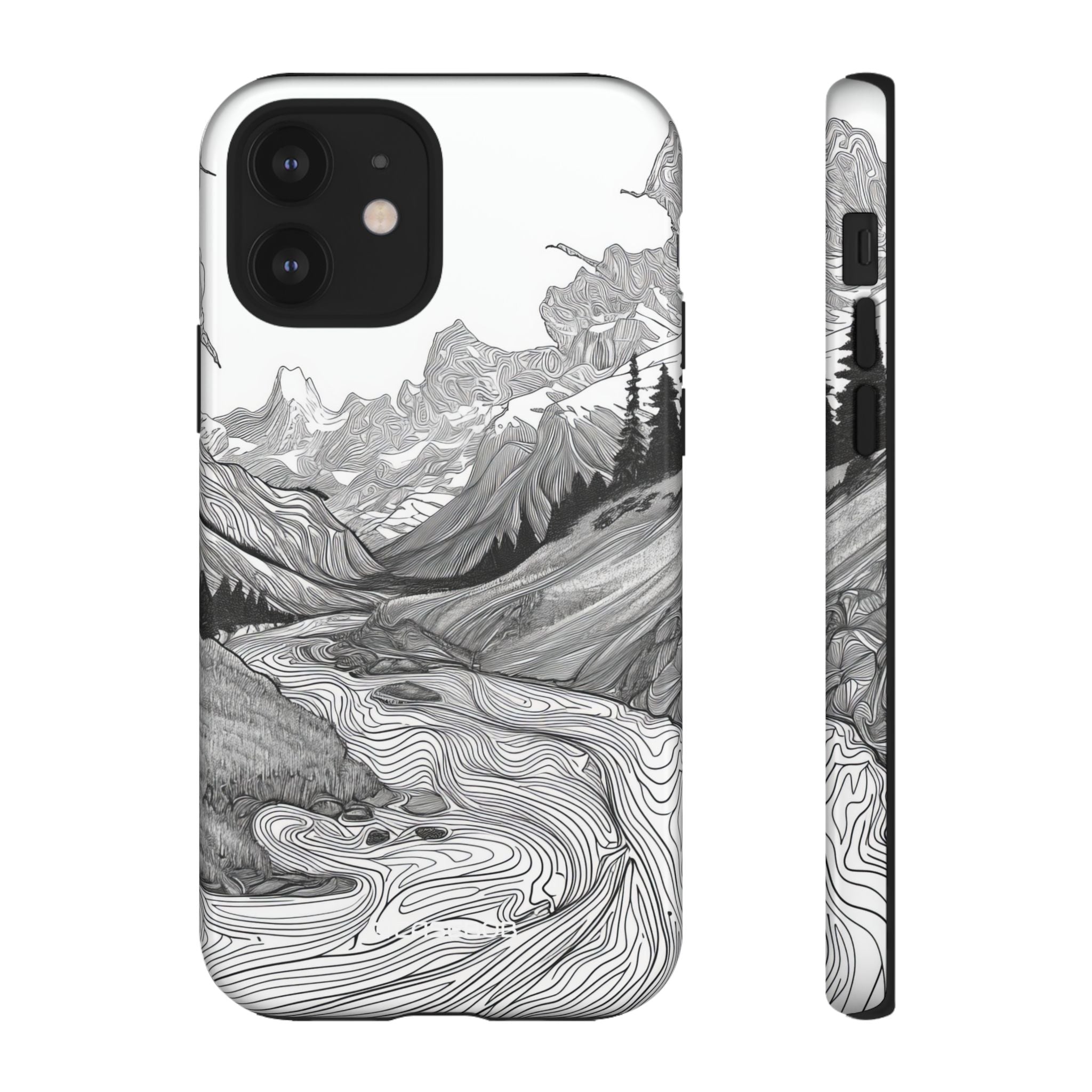 Monochrome Serenity | Protective Phone Case for iPhone