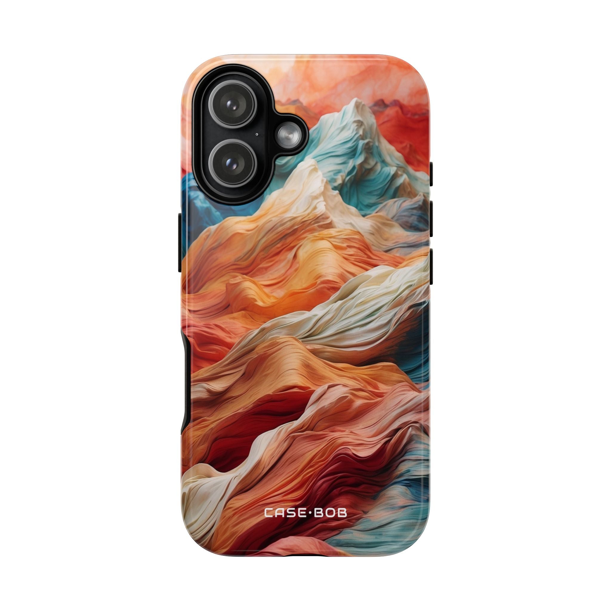 Fabric Peaks Cream iPhone 17 Case - Tough