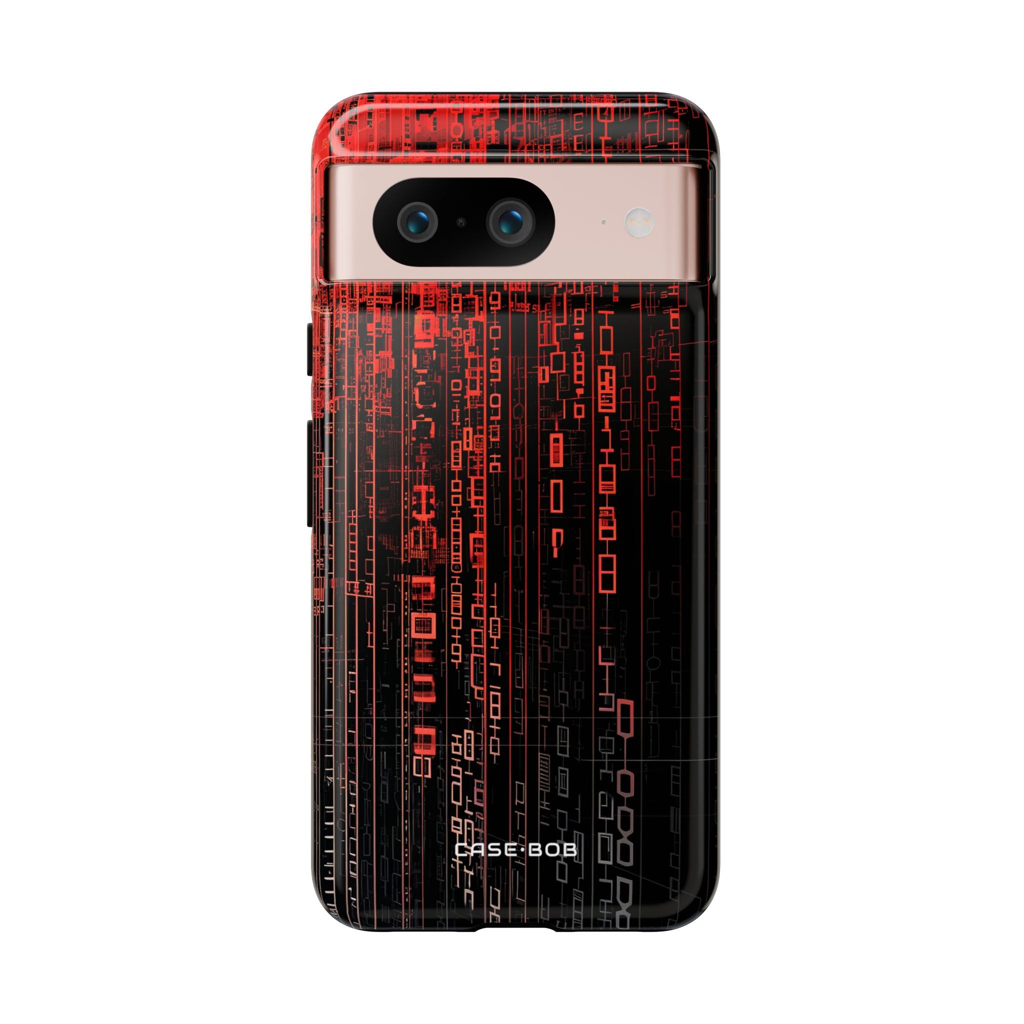 Crimson Glyphs Google Pixel 8 Case - Tough