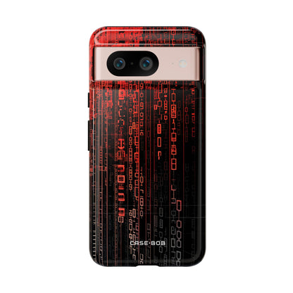 Crimson Glyphs Google Pixel 8 Case - Tough