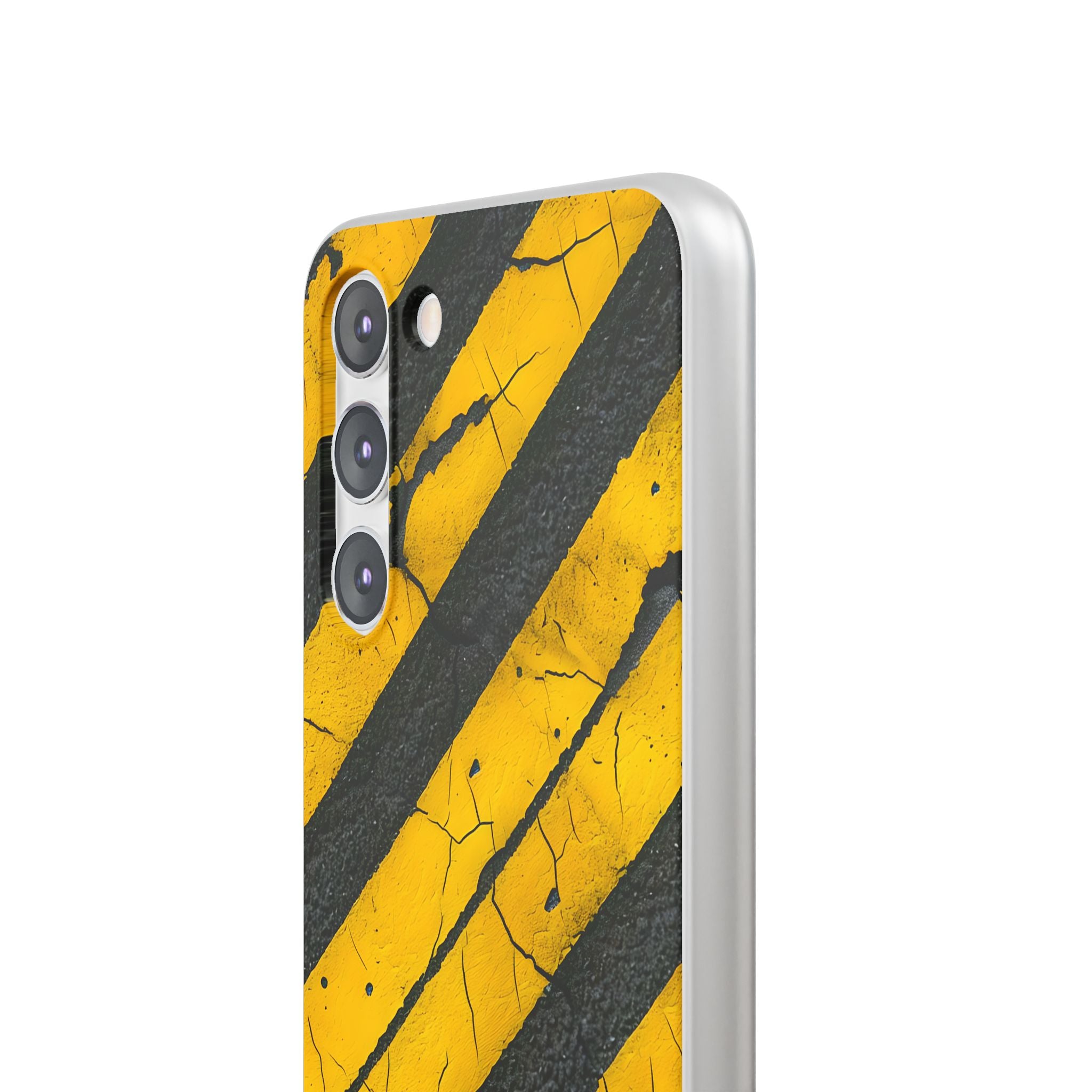 Yellow Stripe Distress Samsung S23 Plus Case - Soft