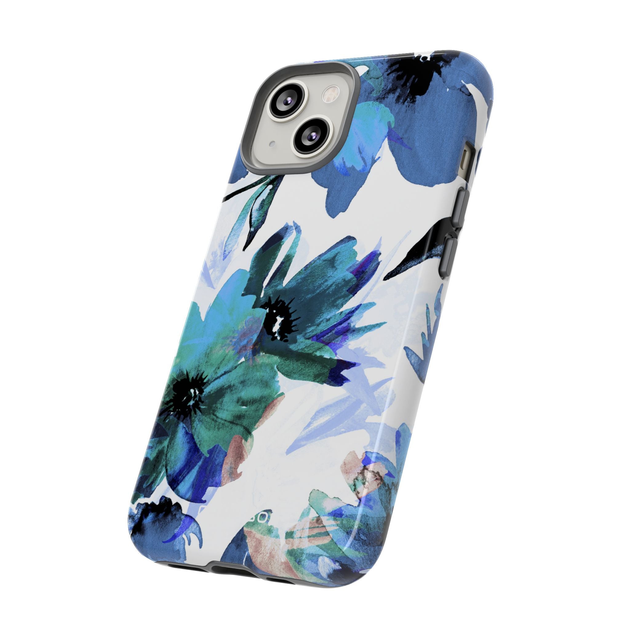 Blue Blossom Radiance iPhone 14 Case - Tough