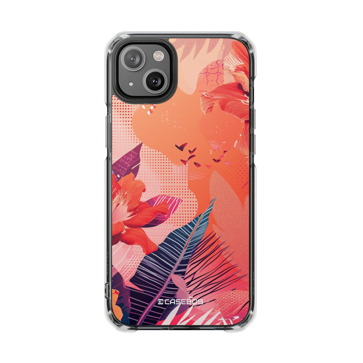 Living Coral Design | Handyhülle für iPhone (Clear Impact Case – magnetisch)