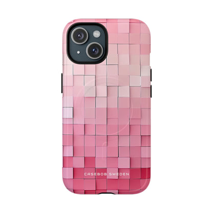 Gradient Pink Mosaic iPhone 15 | Tough+ Phone Case