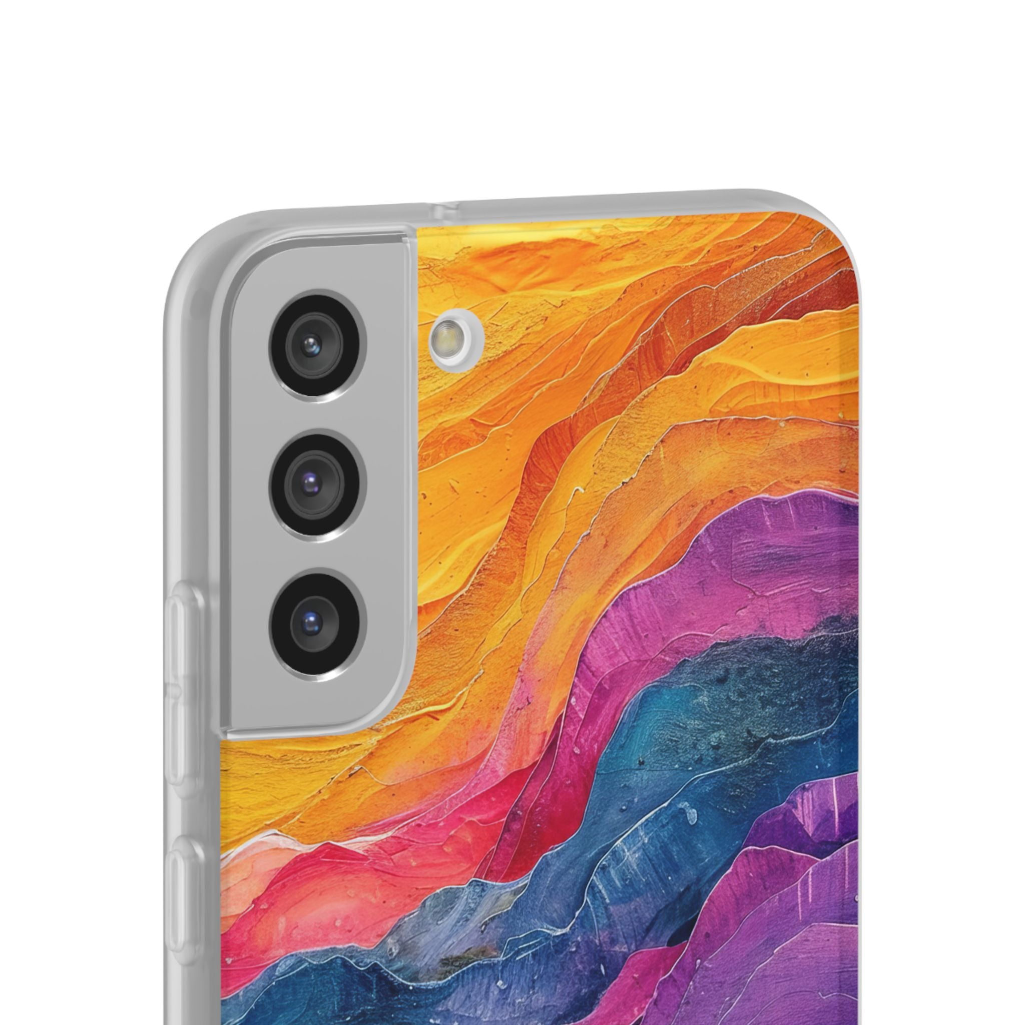 Vibrant Abstract Waves - Flexi Samsung S22 Phone Case