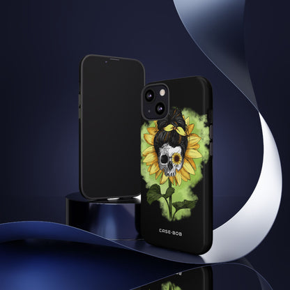 Sunflower Skull iPhone 13 Case - Tough
