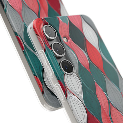 Leaf Cascade Teal Samsung S24 Case - Soft