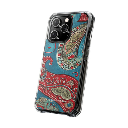 Vintage Paisley Elegance iPhone 14 - Clear Impact Phone Case