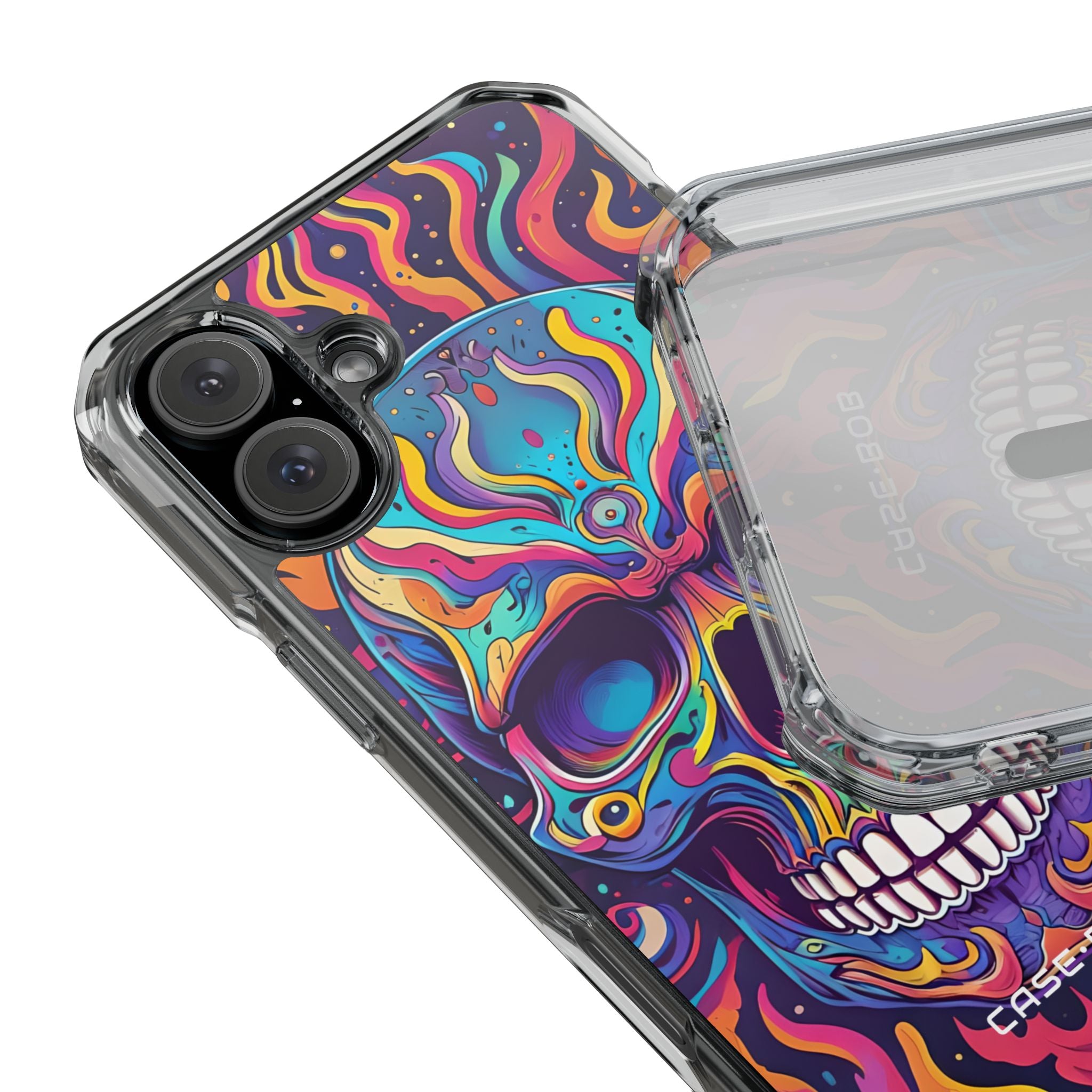 Flaming Skull iPhone 16 Plus Case - Impact