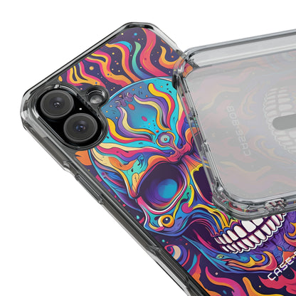 Flaming Skull iPhone 16 Plus Case - Impact